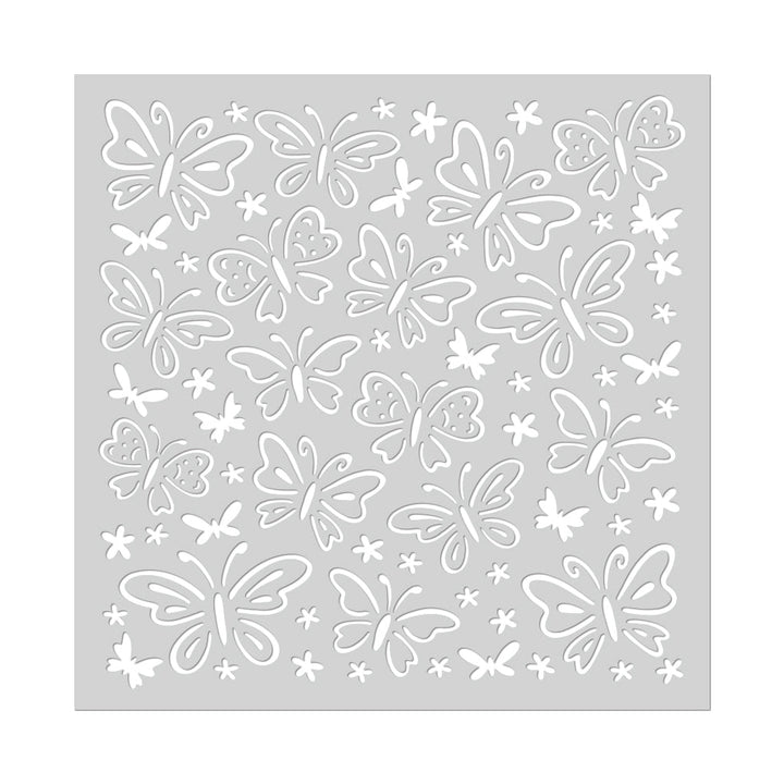 SA268 Butterfly Pattern Stencil - Hero Arts