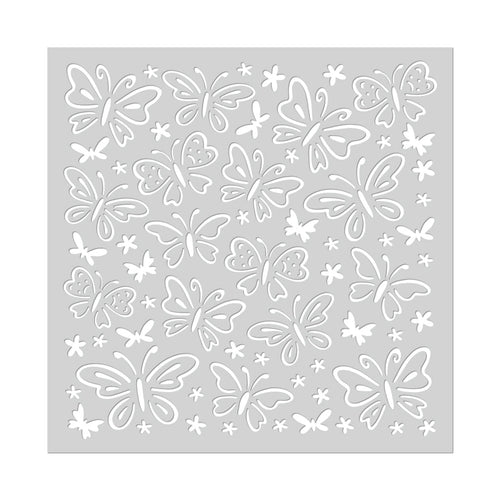 SA268 Butterfly Pattern Stencil - Hero Arts