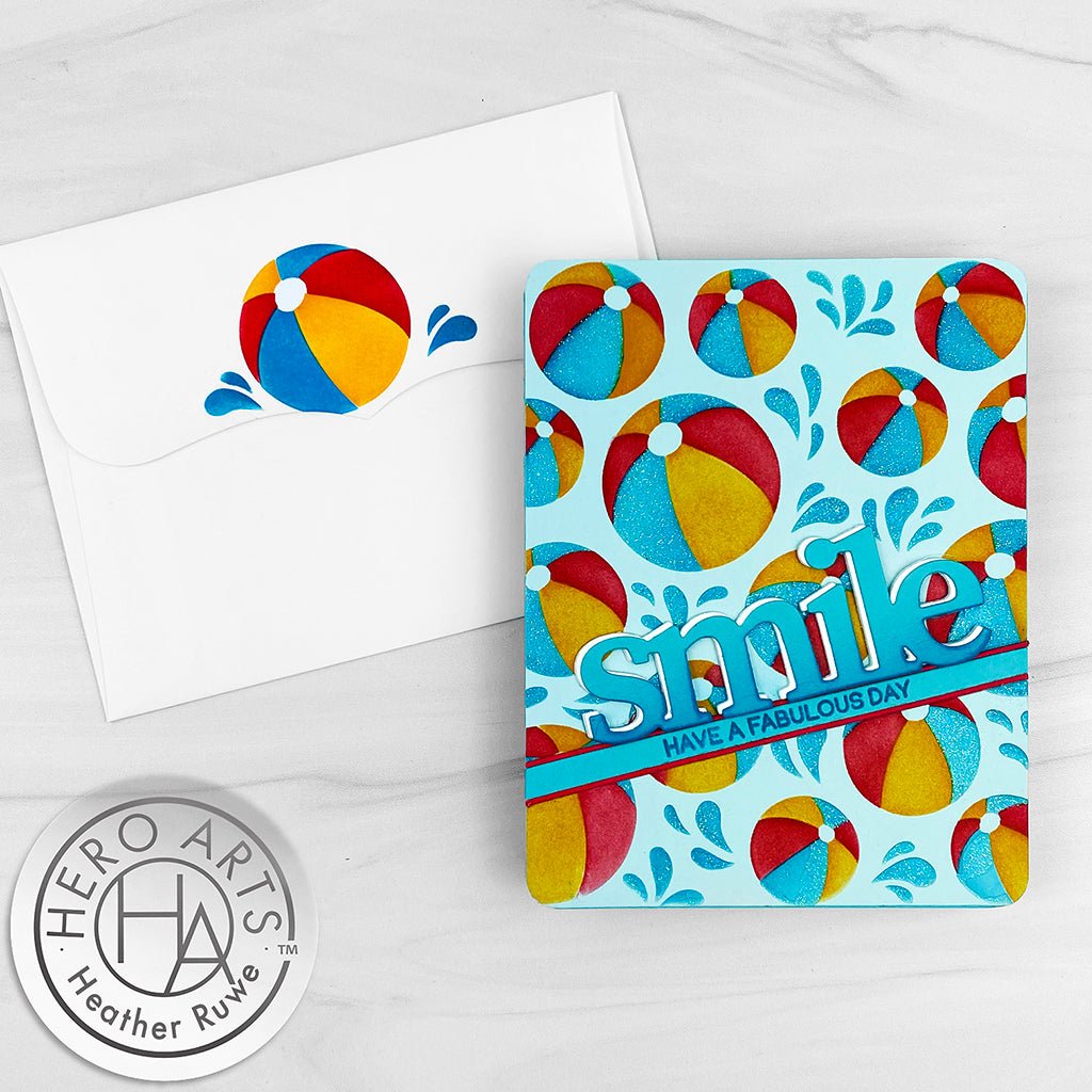 SA282 Color Layering Beach Ball Stencils - Hero Arts