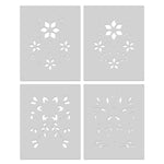 SA284 Color Layering Poinsettia Pattern Stencils - Hero Arts