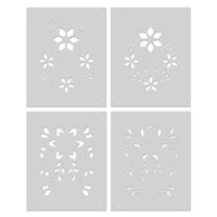 SA284 Color Layering Poinsettia Pattern Stencils - Hero Arts