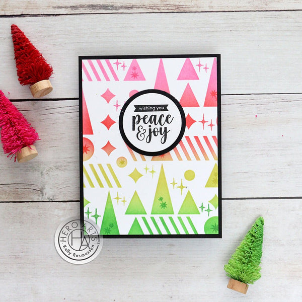 Geometric Holiday Stencil