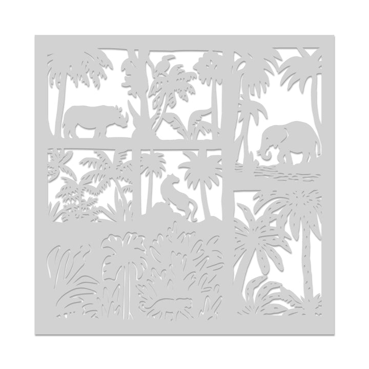 SA287 Jungle Scene Stencil - Hero Arts