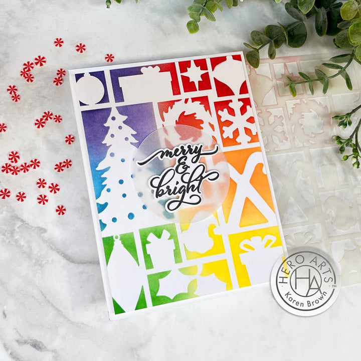 SA289 Holiday Assortment Stencil - Hero Arts