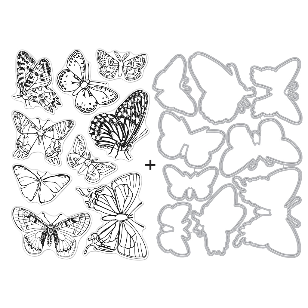 SB358 Beautiful Butterflies Bundle (E) - Hero Arts