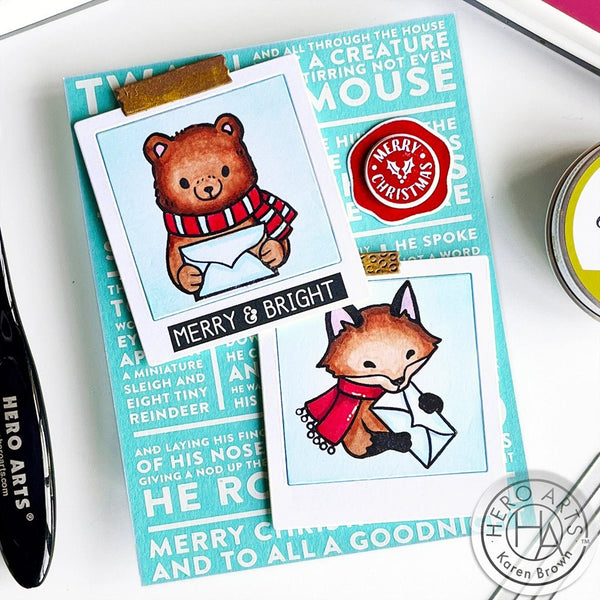 Winter Mail Critters Stamp & Cut