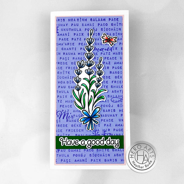 Cosmos and Lavender Stamp & Cut