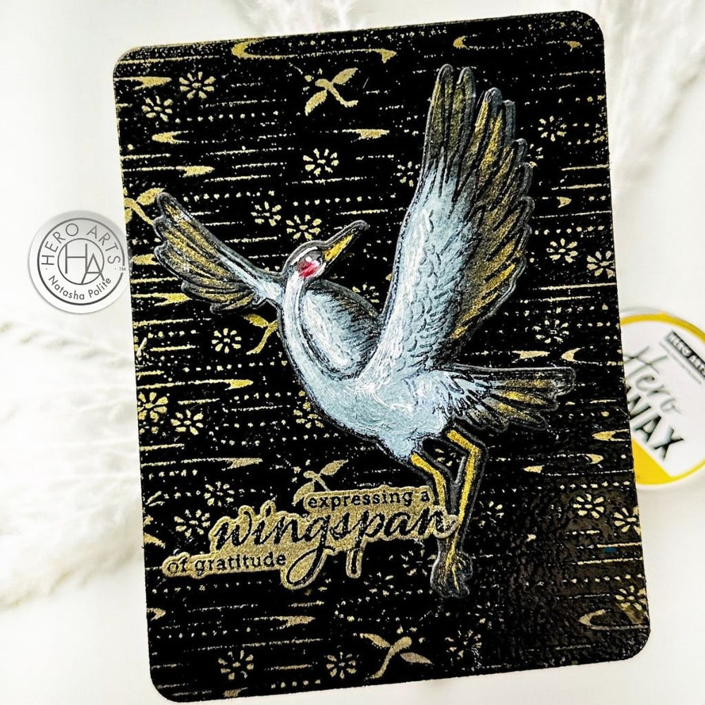 Crane Wishes Stamp & Cut