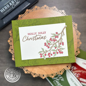 Color Layering Holly Branch Stamp & Cut