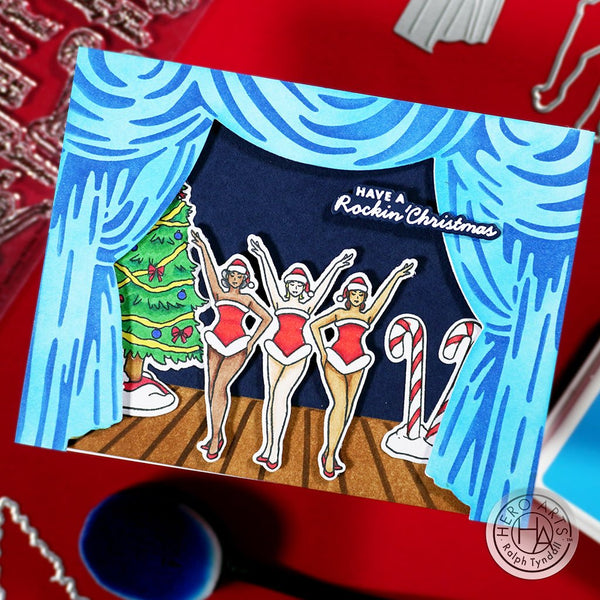 Sparkling Holiday Stage Stamp & Cut by Ralph Tyndall