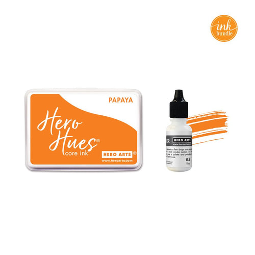 SB640 Papaya Core Ink Pad + Inker Bundle - Hero Arts