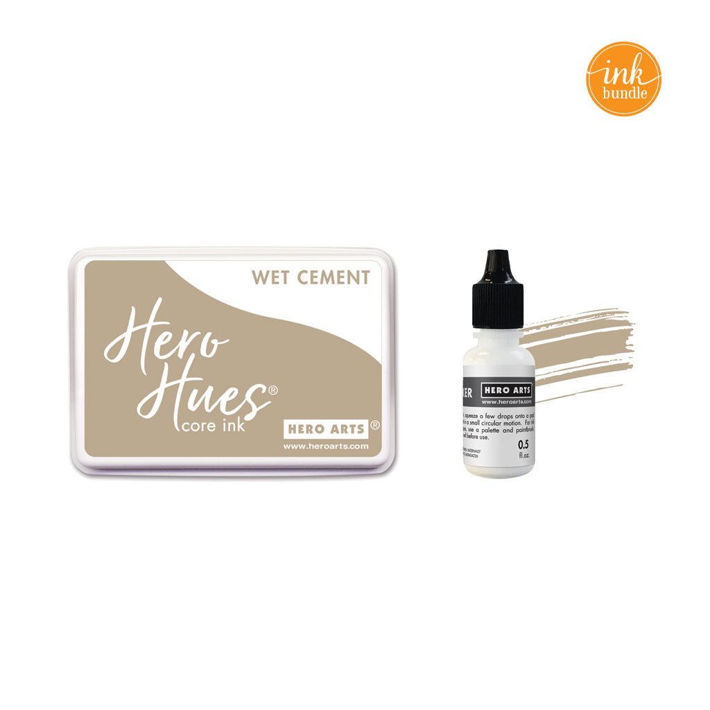 SB742 Wet Cement Core Ink Pad + Inker Bundle - Hero Arts