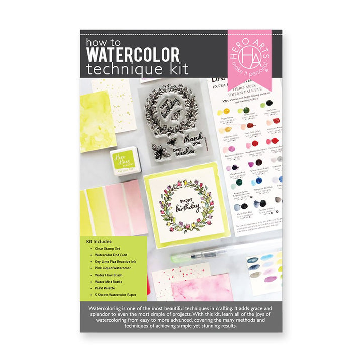 SK105 How To Watercolor Technique Kit - Hero Arts