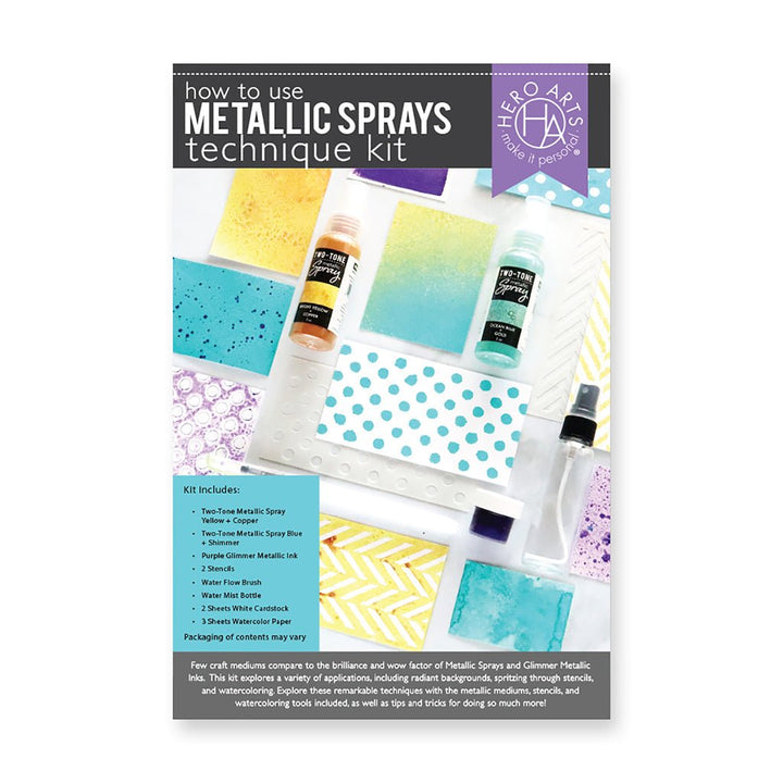 SK107 How to Use Metallic Sprays Technique Kit - Hero Arts