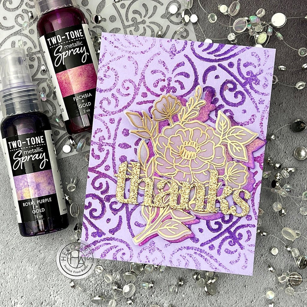 Fuchsia + Gold Two-Tone Metallic Spray