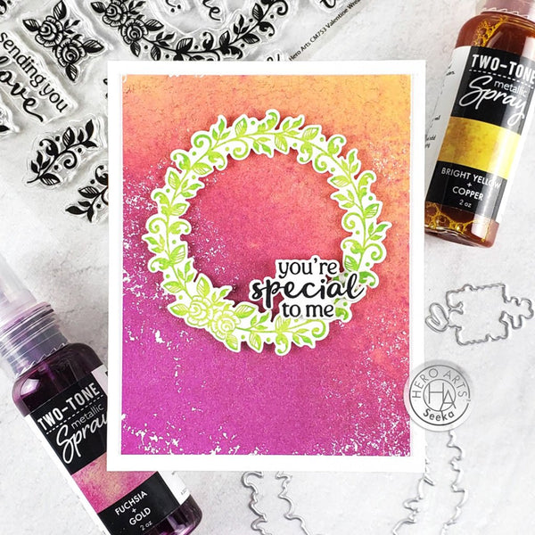 Bright Yellow + Copper Two-Tone Metallic Spray