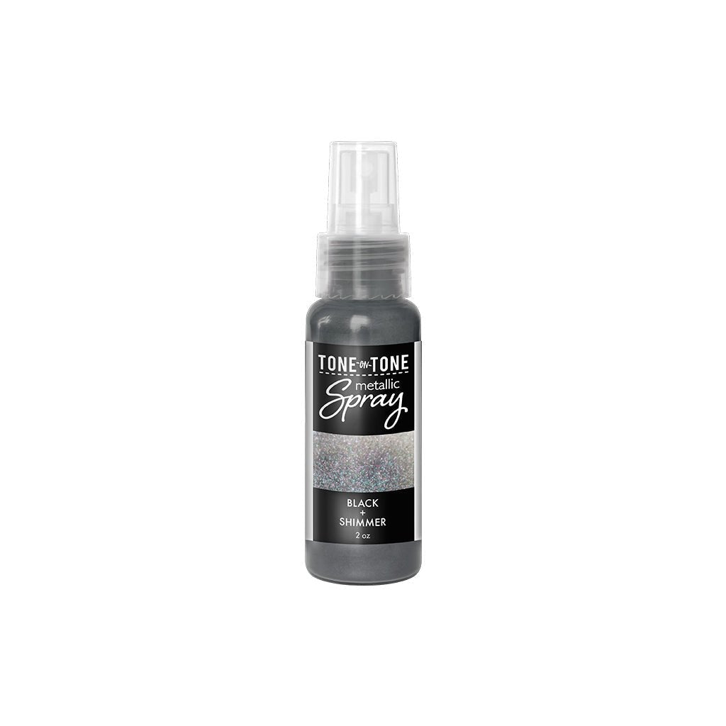 WM205 Black + Shimmer Tone - on - Tone Metallic Spray - Hero Arts