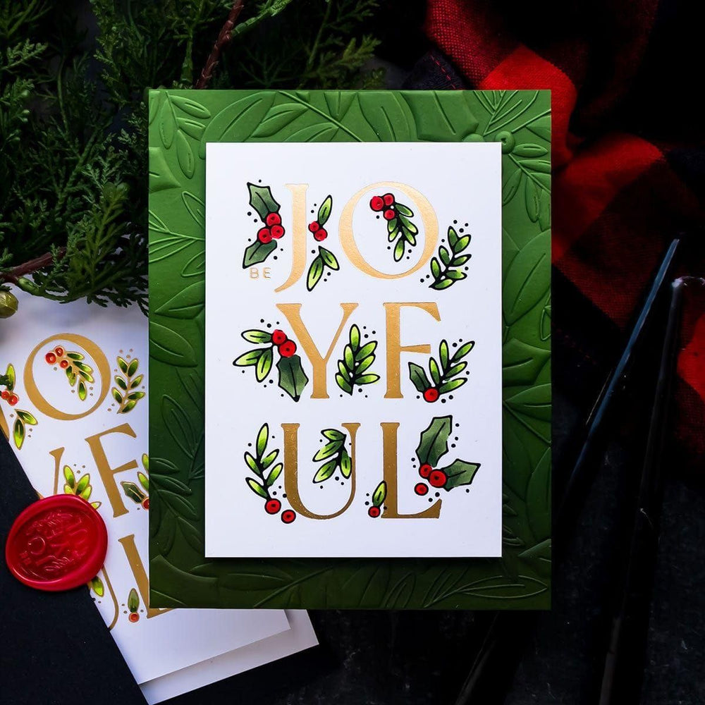 Holly & Foliage 3D Embossing Folder by Yana Smakula