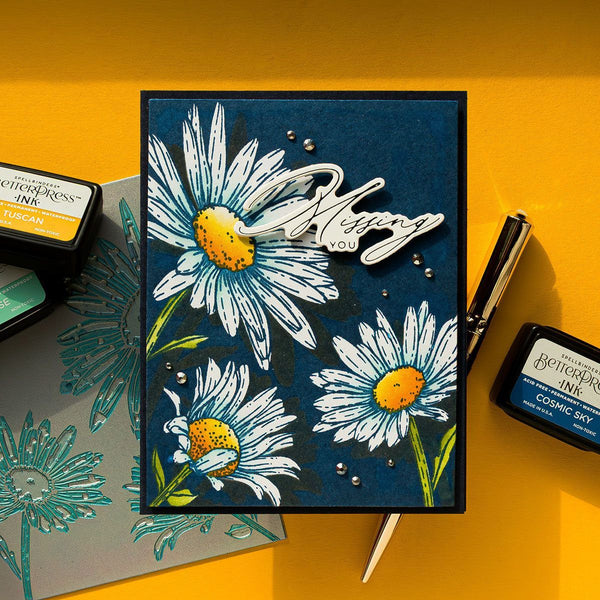 Daisy Trio BetterPress and Stencil Bundle  by Yana Smakula