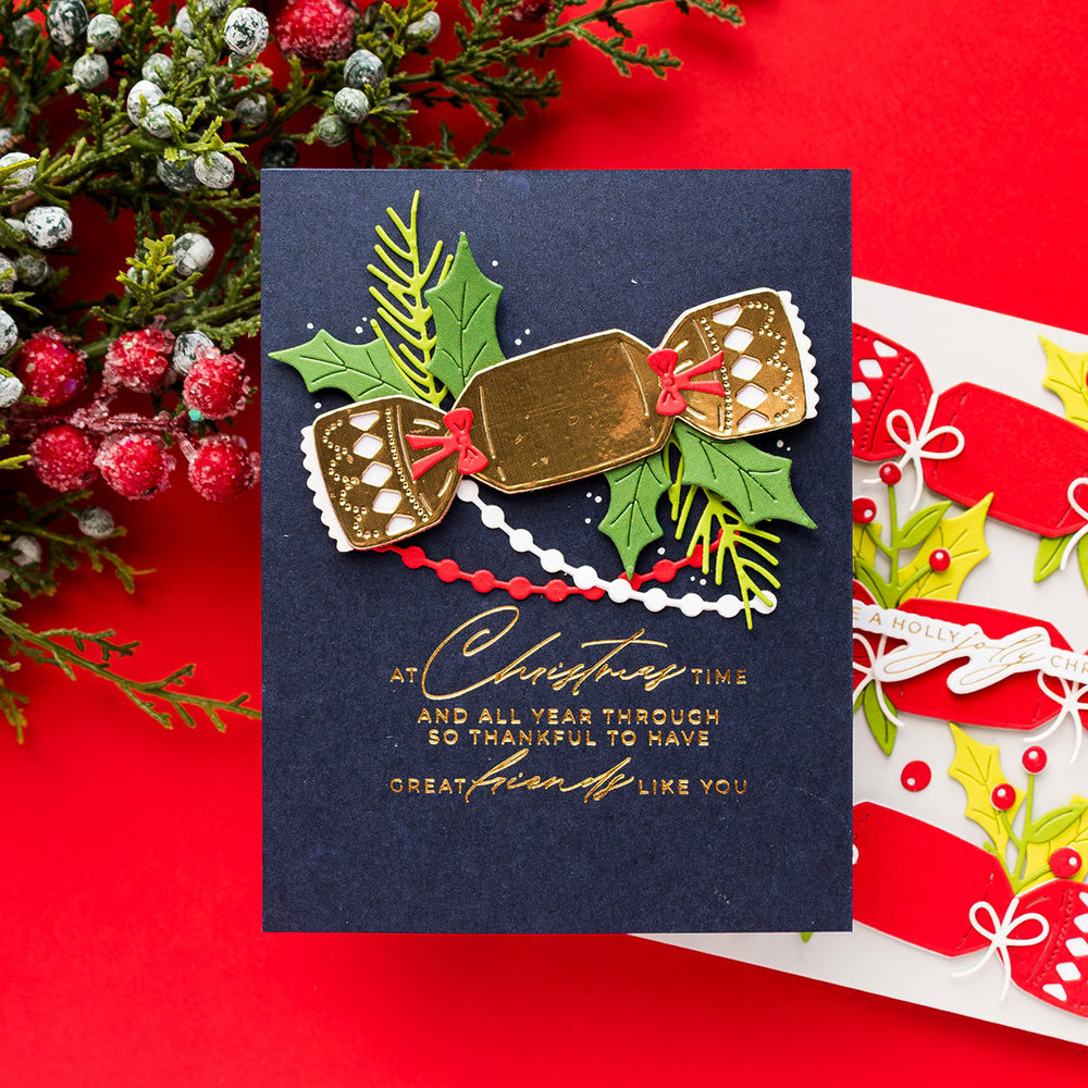 Christmas Cheer Sentiments BetterPress Plate & Die Set by Yana Smakula