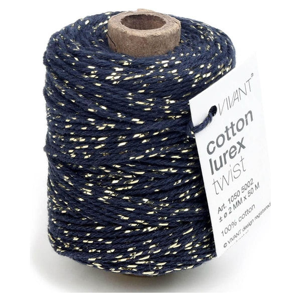 Vivant - Lurex Dark Blue Cotton Cord - 54 yards
