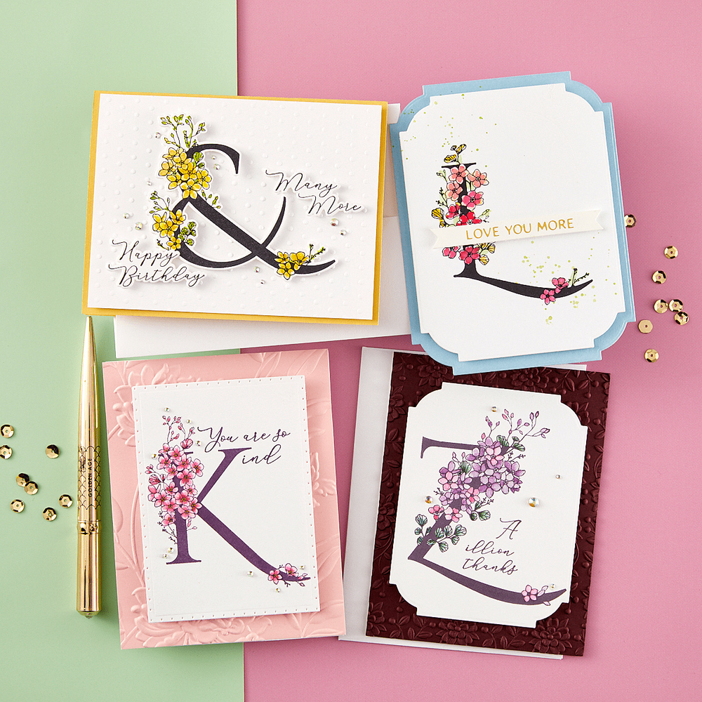 Floral & and Sentiment Press Plate