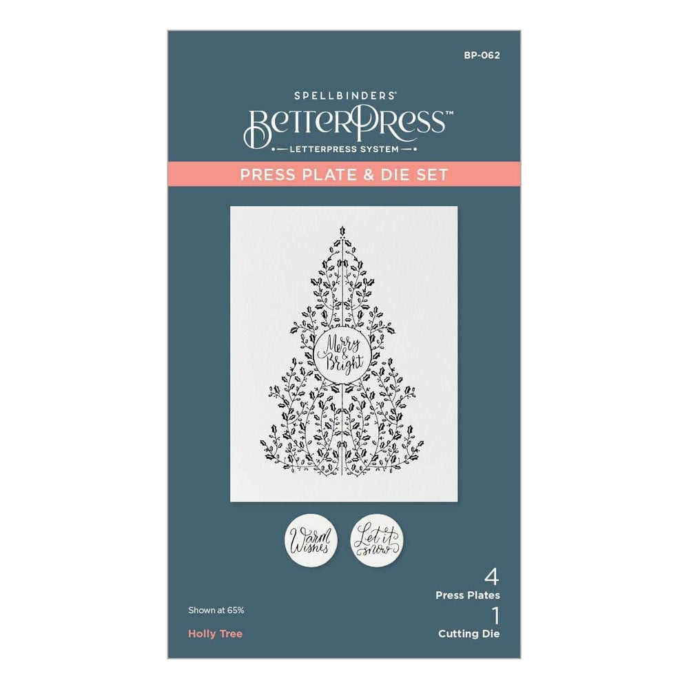 Holly Tree Press Plate & Die Set from the BetterPress Christmas Collection