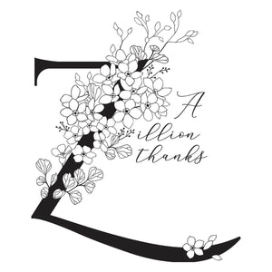 Floral Z and Sentiment Press Plate