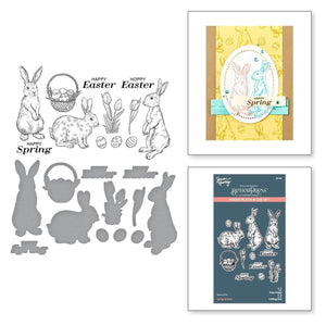 Spring Bunnies Press Plate & Die Set from the Spring Sampler Collection by Simon Hurley