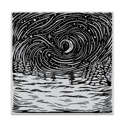 CG825 Etched Winter Scene Bold Prints