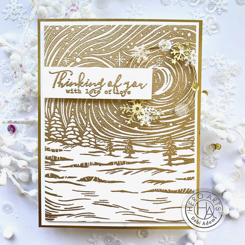 CG825 Etched Winter Scene Bold Prints