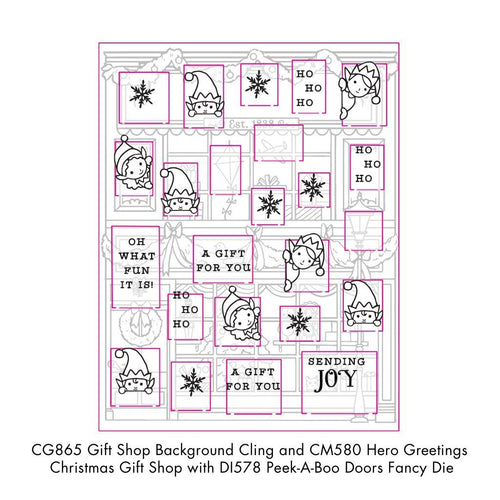 CG865 Gift Shop Background Cling