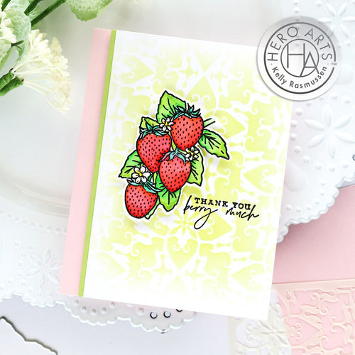 CM540 Hero Florals Strawberries Line Art