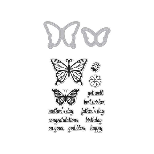 DC182 Butterfly Pair Stamp & Cut