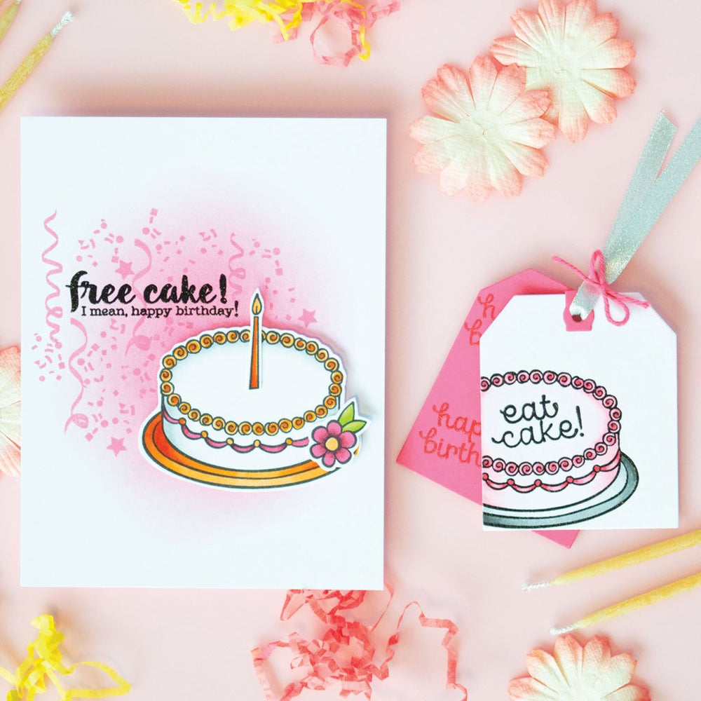 Art Impressions Basics Clear Stamp & Die Set - Birthday Cake