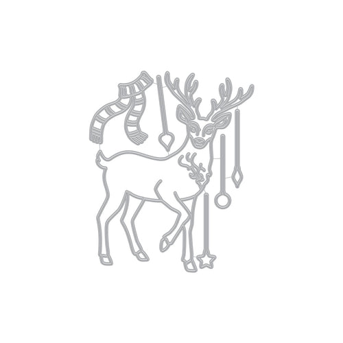 DF161 Holiday Reindeer Fancy Die (E)