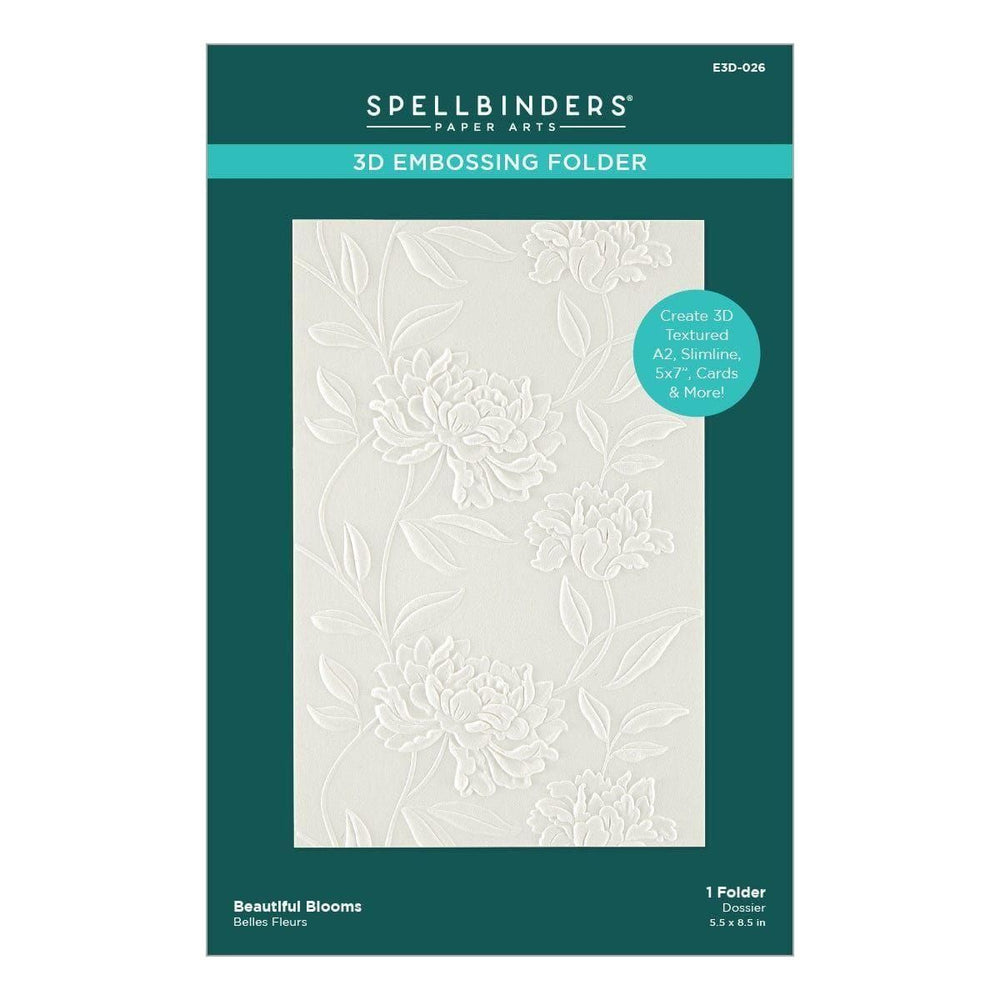 Beautiful Blooms 3D Embossing Folder (E3D-026) packaging. 