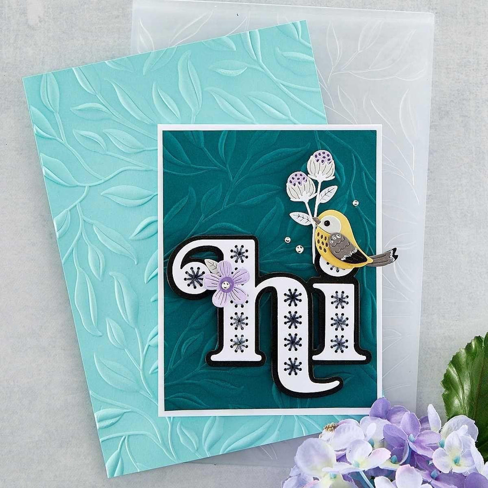 Leafy 3D Embossing Folder (E3D-030) lifestyle project example. 