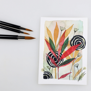 Yasutomo Fusion Brush, Size 1 lifestyle image watercolor