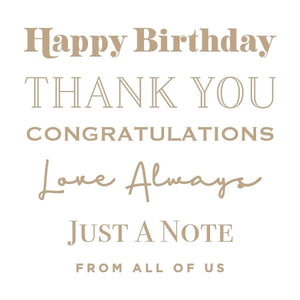 Essential Glimmer Sentiments Glimmer Hot Foil Plate from the Slimline Collection (GLP-278) Colorization