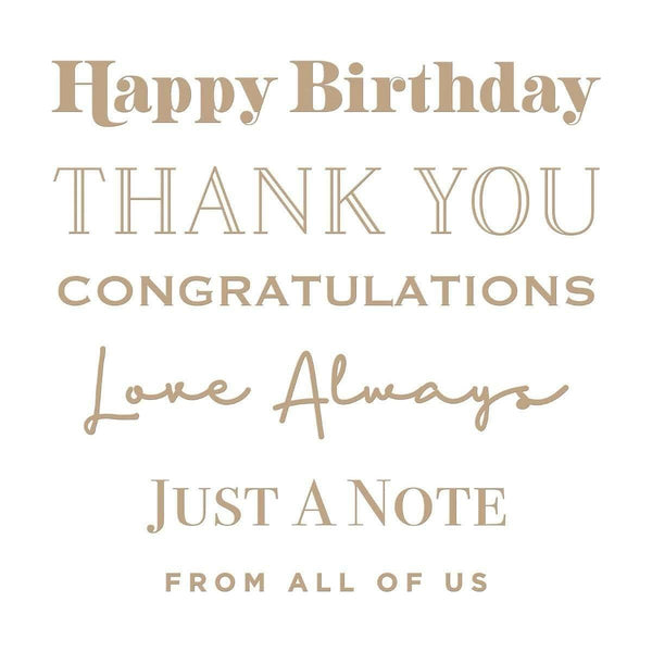 Essential Glimmer Sentiments Glimmer Hot Foil Plate from the Slimline Collection (GLP-278) Colorization