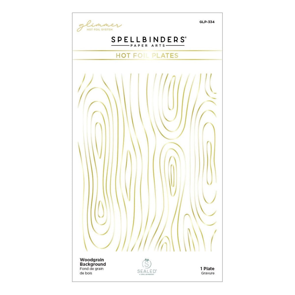 Woodgrain Background Glimmer Hot Foil Plate from Sealed for the Holidays Collection