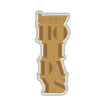 HC104 Stacked Happy Holidays Foil & Cut
