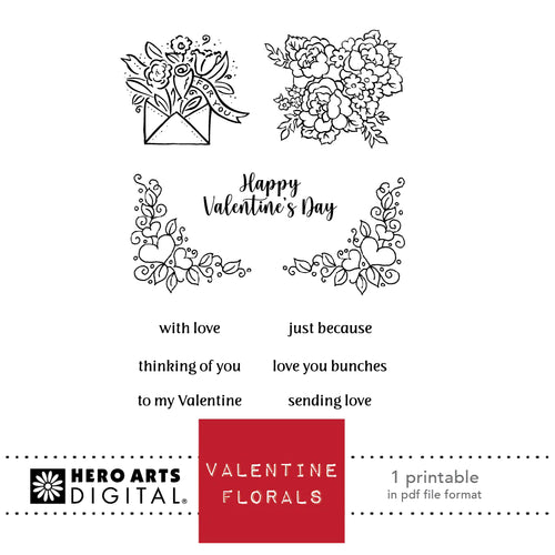 HD114 Valentine Florals Printable