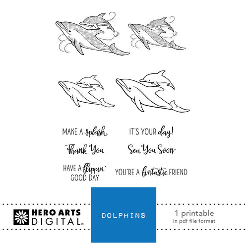 HD129 Dolphins Printables