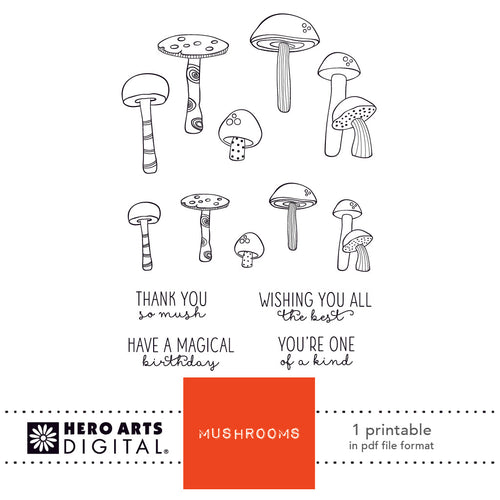 HD138 Mushroom Printables