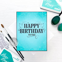 HP105 Happy Birthday Letterpress + Foil Plate (C)