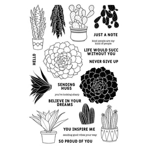 Succulents Stamp & Die Set by Simon Hurley
