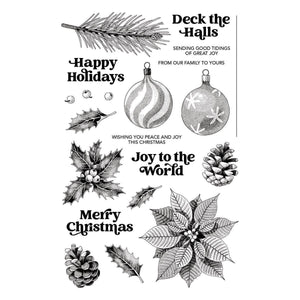 Ranger Clear Stamp Set Halftone Holiday by Simon Hurley create.