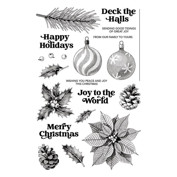 Ranger Clear Stamp Set Halftone Holiday by Simon Hurley create.